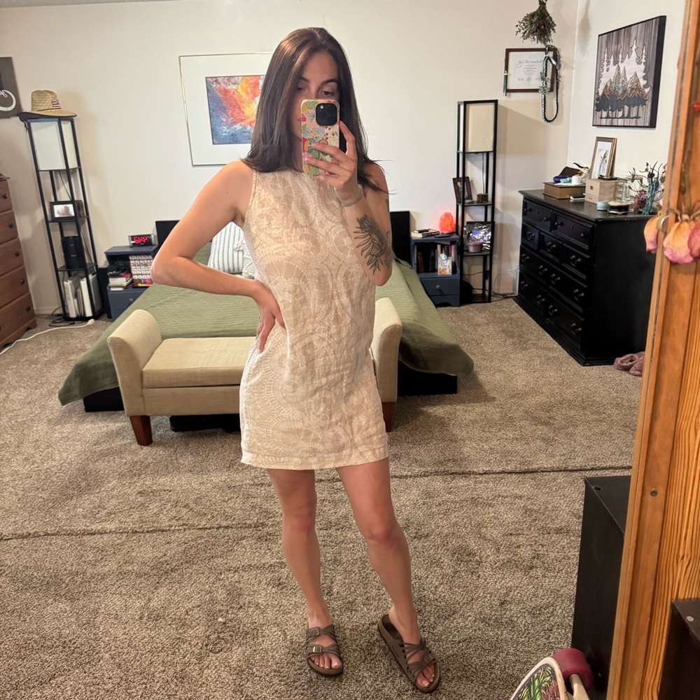Kenar 100% Linen Mini Dress